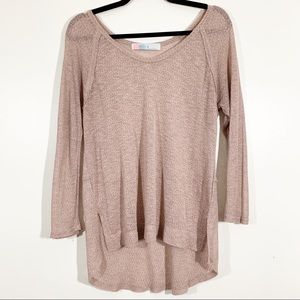 Free People XS Blush 3/4 Sleeve Oversized Tunic